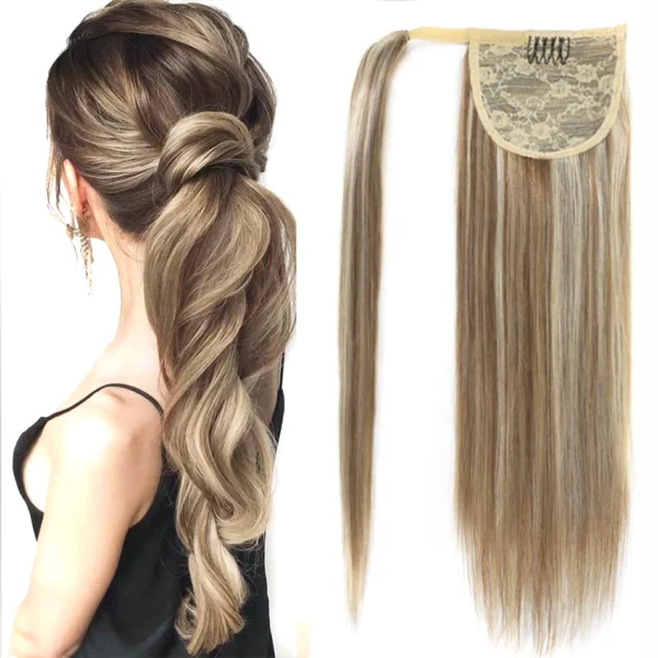 Ponytail Hair Extensions 100% Remy Magic Tie for Women