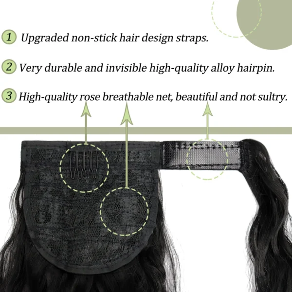 Curly Ponytail Extension Synthetic Long Drawstring Fiber - Image 3