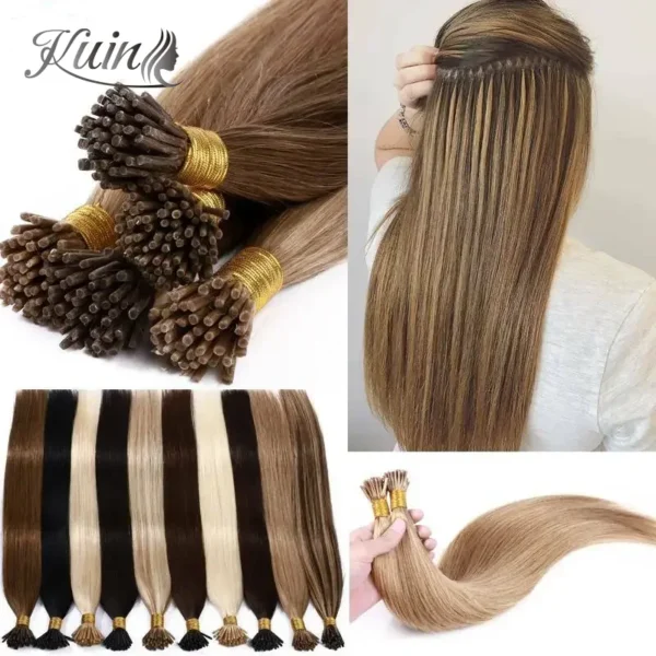 Ponytail Hair Extensions I Tip Human Hair Ombre 40g