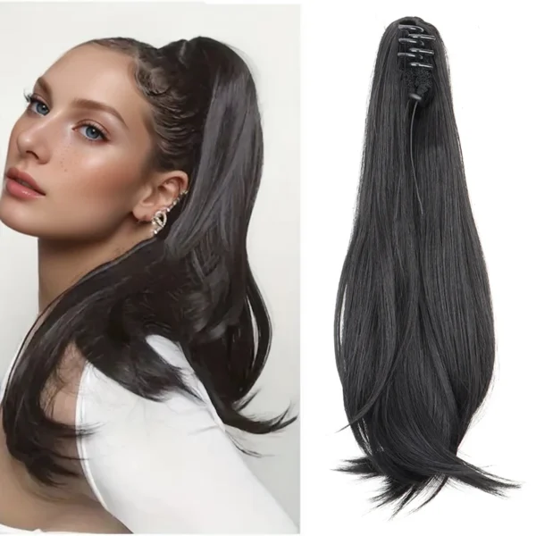 Ponytail Extensions, Synthetic Long Straight Heat Resistant Hairpiece